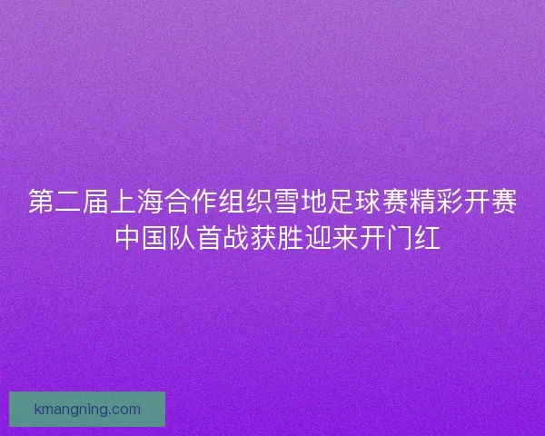 第二届上海合作组织雪地足球赛精彩开赛 中国队首战获胜迎来开门红